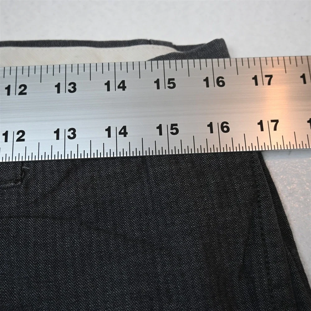 Banana Republic‎ 33x32 Gray Herringbone Cotton Wool Boot Fit Cut Pants